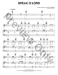 Speak O Lord piano sheet music cover